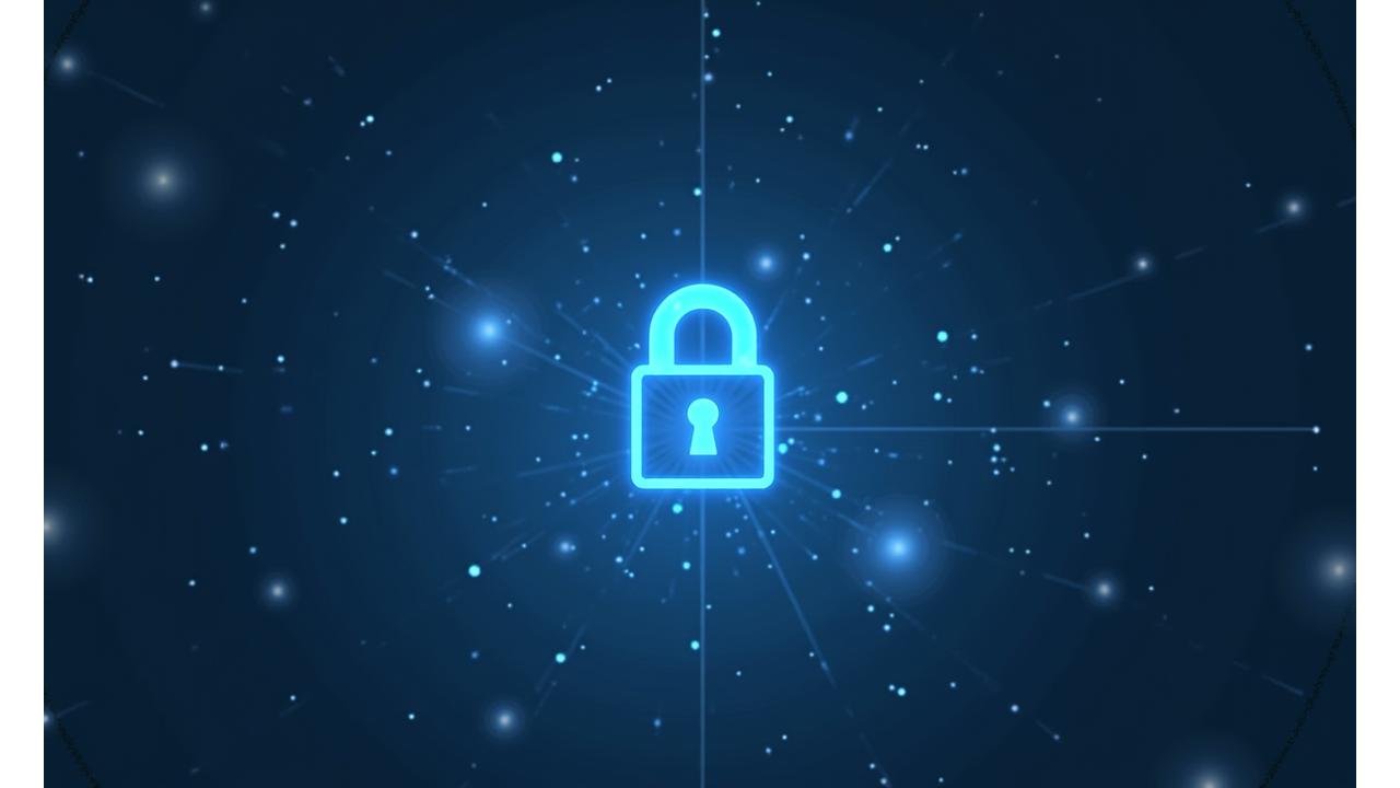Representación visual de seguridad de datos y privacidad con candado digital.
