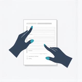 Icono de manos llenando un formulario con bolígrafo.